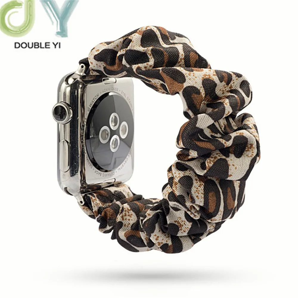 Леопардовый эластичный ремешок для часов совместимый с Apple Watch Band 38 мм/40 мм 42 мм/44
