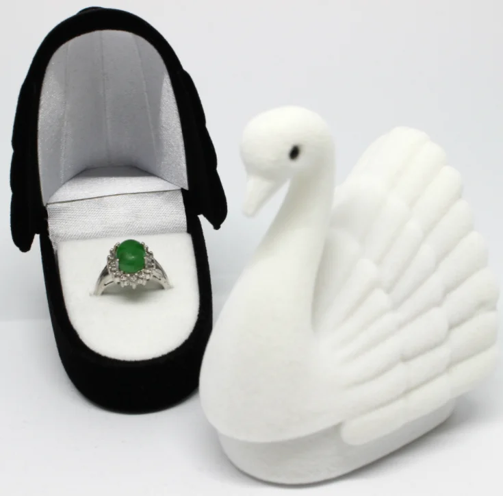 100 шт бархатная коробка для кольца сережек ожерелье с подвеской замочком