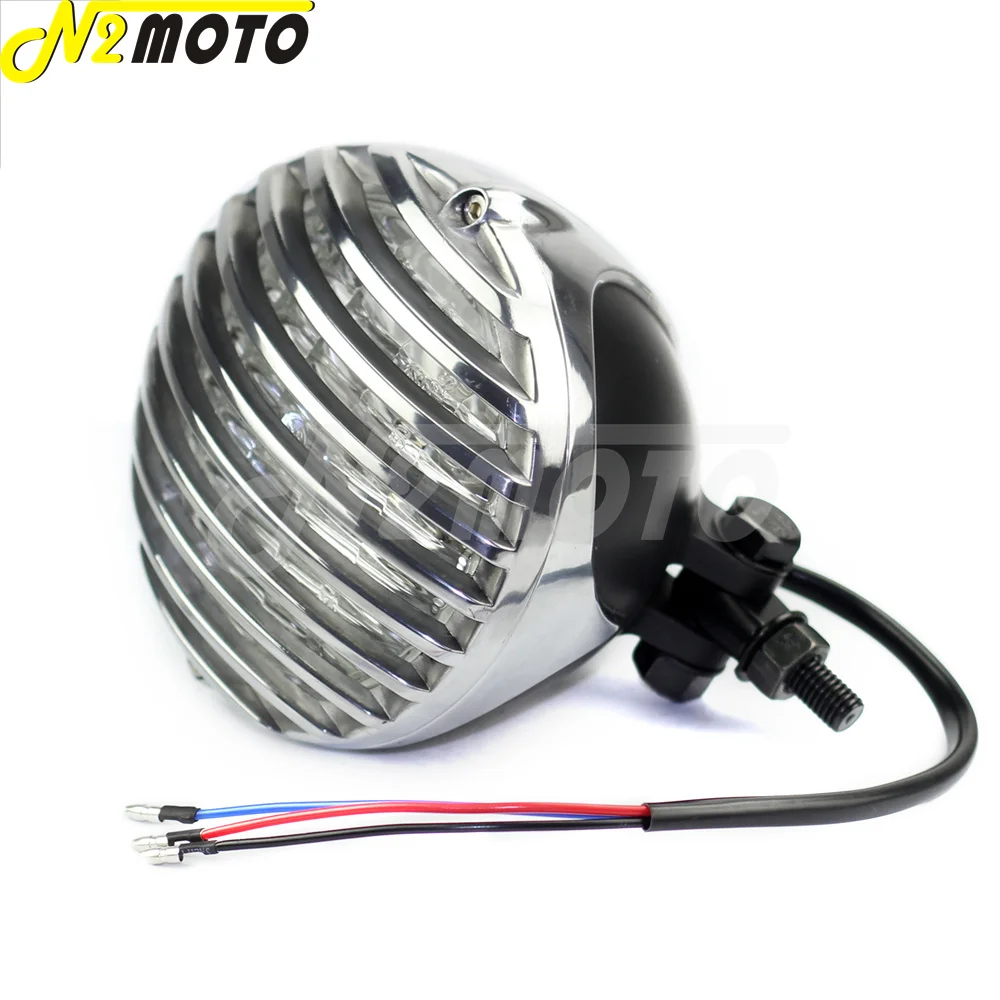 Фара для мотоциклов старой школы лампа дальнего/ближнего света винтажная фара