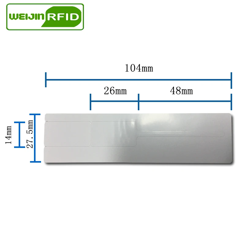 Фото UHF RFID ювелирные изделия бирка для часов EPC 6C наклейка 915 м 868 м 860-960 МГц NXP U код 7 клейкая печать Пассивная RFID этикетка для домашних животных №5