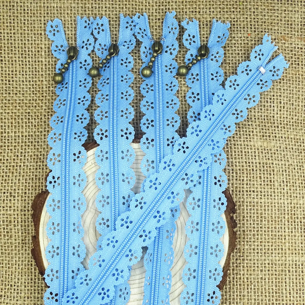 

10Pcs 30Cm 12Inch DIY 3# Nylon Coil Flower Zipper For For Clothing Or Bags