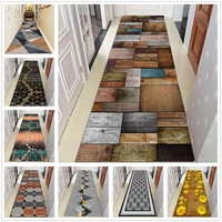 wood plank living room rugs 3d carpet long hallway corridor kitchen rug mat flannel anti slip doormat fashion bedroom area rug