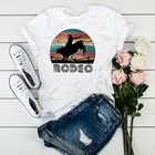 Женская Ковбойская модная одежда с принтом, женская футболка, топы с графикой, женская футболка Tumblr