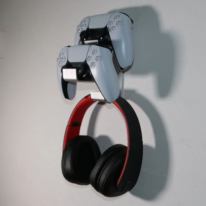 

Controller & Headphone Wall Mount Holder Bracket Hanger Remote Control Storage Stand for PS5 PS4 NS Switch