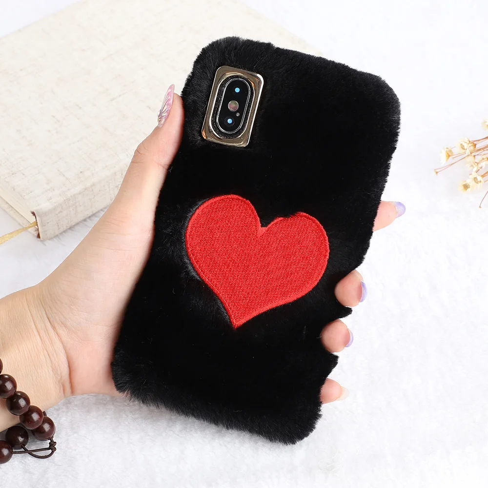Роскошный пушистый меховой мягкий чехол LAPOPNUT для iPhone 7 Plus 8 6S 6 5 5S SE милый плюшевый