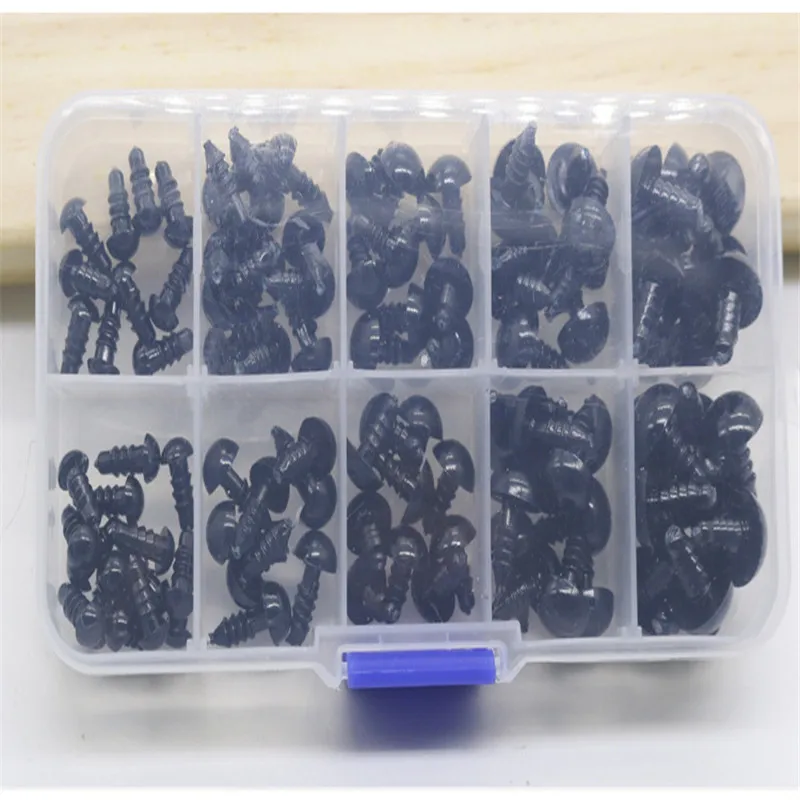 100 шт./компл. 6 12 мм новые кукольные глаза пластиковые безопасные сделай сам для