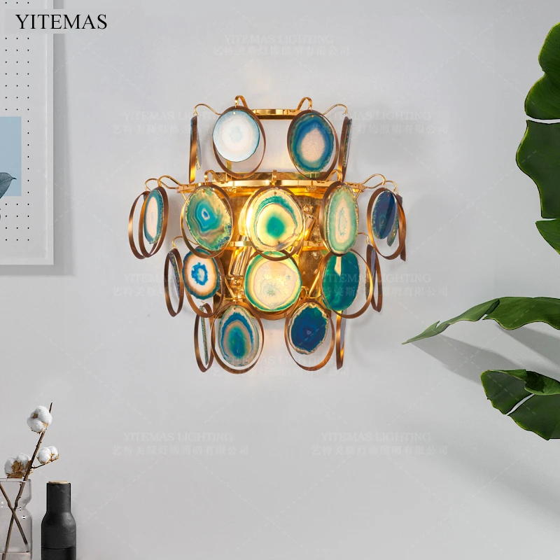 Современный настенный светильник из агата