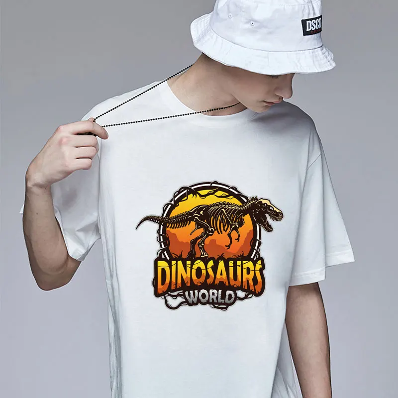Thermo Stickers On Clothes Dinosaur World Appliques Iron Transfer Patches For Clothing DIY Heat Transfers Stripes | Дом и сад