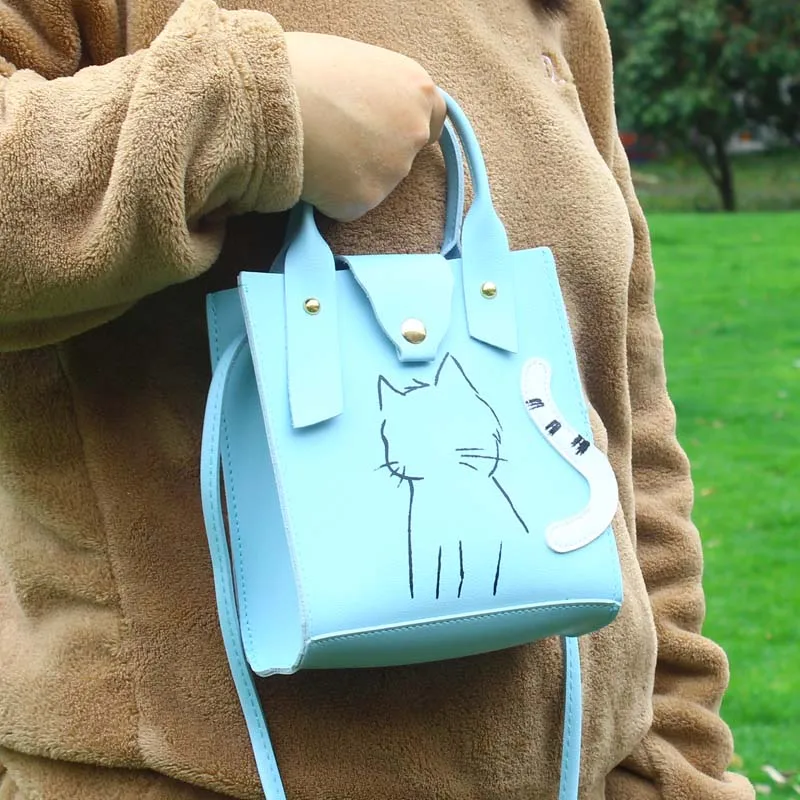 

New Arrival Fashion women PU leather Hasp shoulder bags lady money Phone keys bag purse handbag woman messenger cat bags Purses