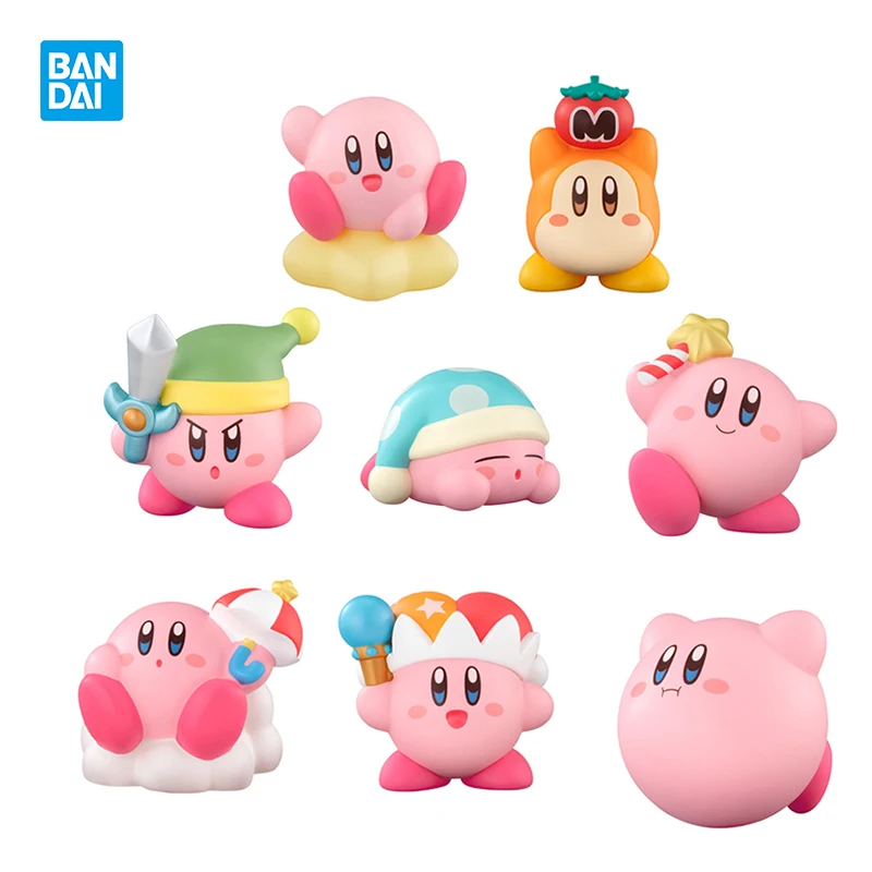 

Оригинальные фигурки в наличии Bandai из аниме Kirby Good Friend Series, милые фигурки героев Kirby Set Shokugan, игрушки для мальчиков, игрушки 6 см
