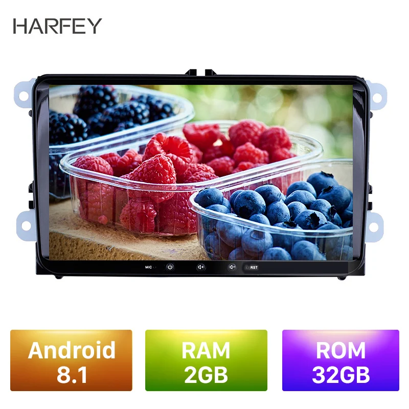 Автомобильный мультимедийный плеер Harfey 9 &quotHD 2Din Android 8 1 GPS для Skoda/Seat/Volkswagen/VW/Passat
