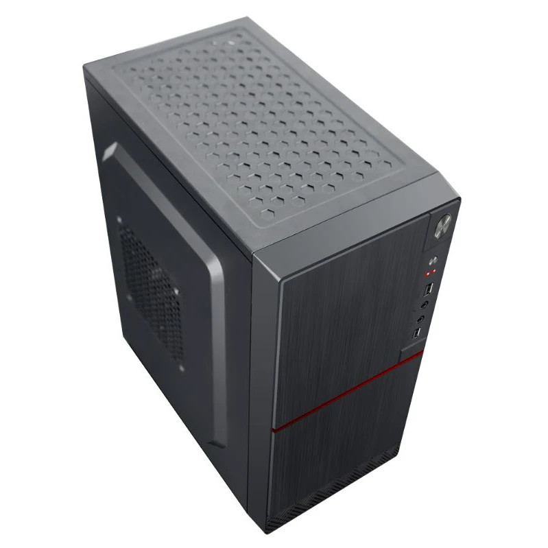 Корпус для компьютера NJoy Daytech CSMN M0000CC CQ01A mATX iATX без БП 2 x USB 2.0 Audio CPU 140 мм no fan окна
