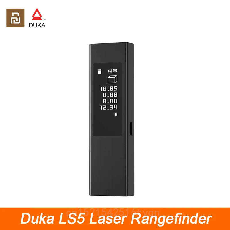 

Xiaomi DUKA LS5 лазерный дальномер, для измерения расстояния, сенсорный экран с органическим светодиодом 40 м электронный цифровой Линейка лазерна...