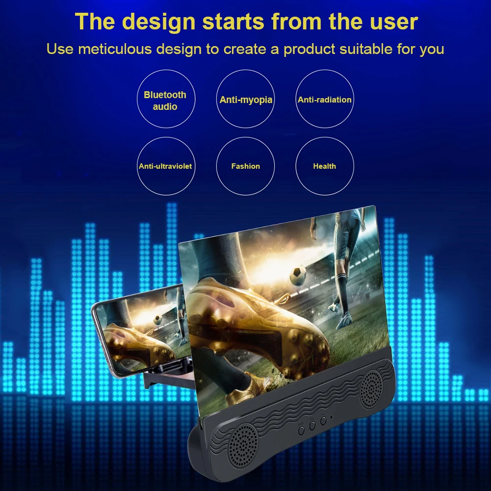 

2021 New Screen Amplifier Anti-ultraviolet 4 In 1 HD Phone Screen Magnifier Suitable For All Smart Phones