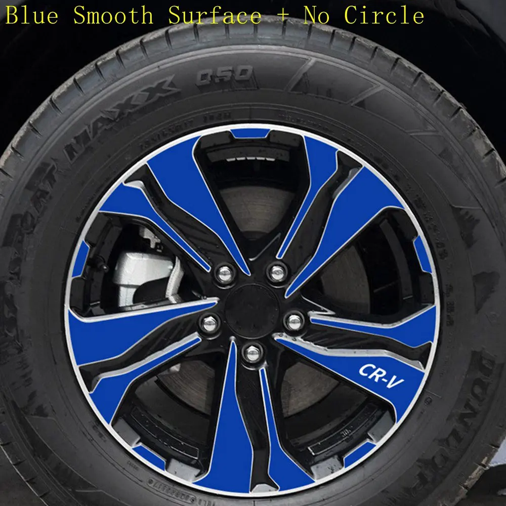 BU Smooth No Circle Авто колеса наклейки втулки наклейки для Honda CR-V автомобиль-Стайлинг автомобильные шины обода украшения аксессуары для Honda CRV - Название цвета: BU Smooth No Circle