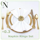 Набор колец для салфеток из сплава, Пряжка для салфеток с ажурным цветком для свадебного банкета, ужина, дни рождения, украшение для семейных торжеств