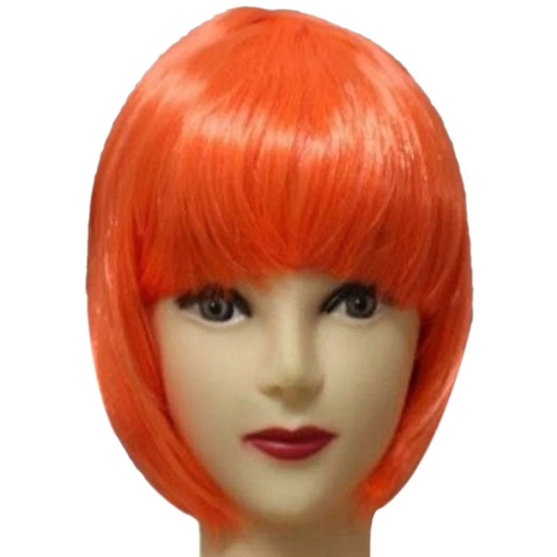 

Women Short BOB Hair Wig Straight Bangs Cosplay Party Stage Show 13 Colors Cosplay Hair Item Party Supplies