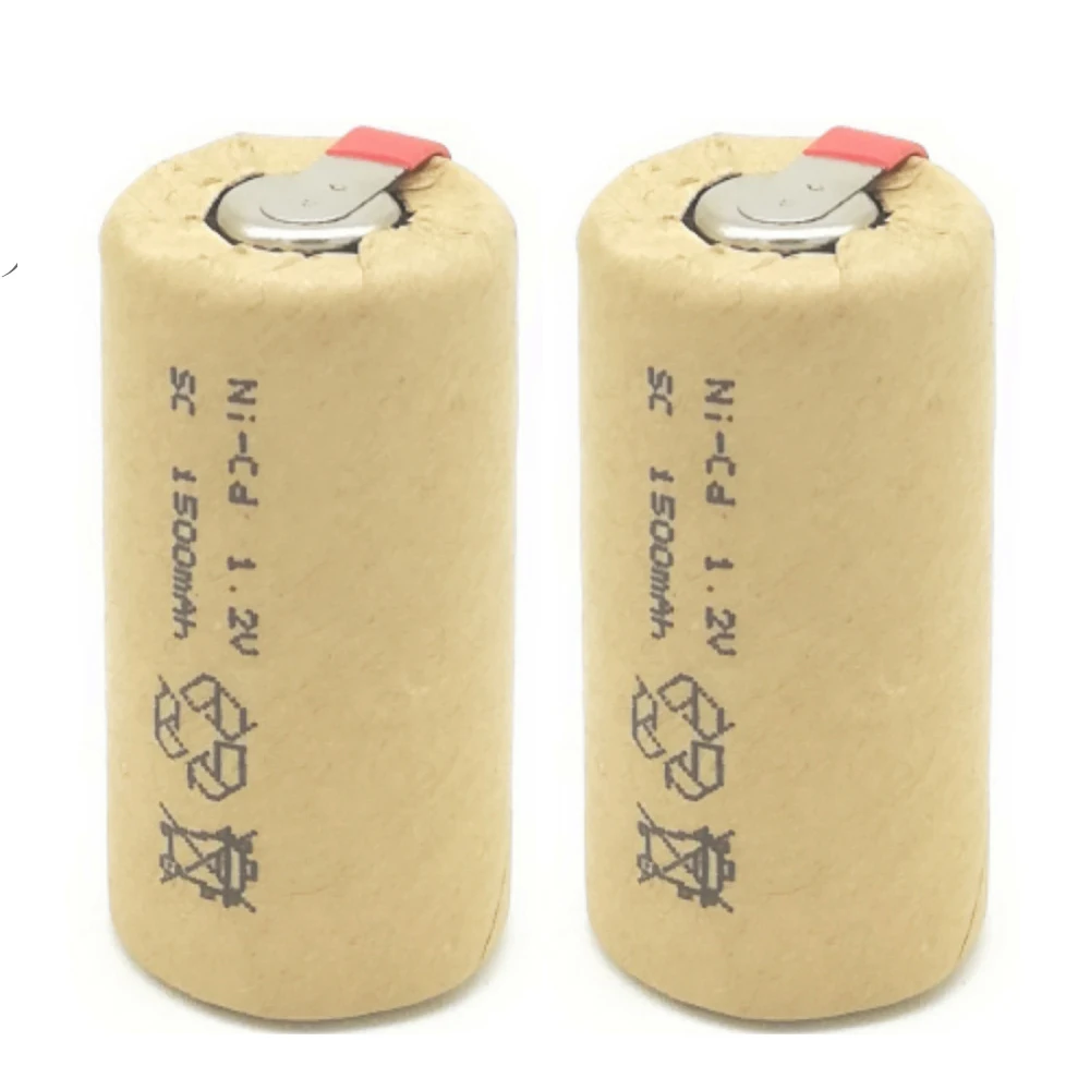 Ni-CD 1,2 в SC1500mAh Sub C высокомощная 10C перезаряжаемая батарея для раций, электроинструментов, Беспроводная электрическая дрель/Ni Cd 1,2 V