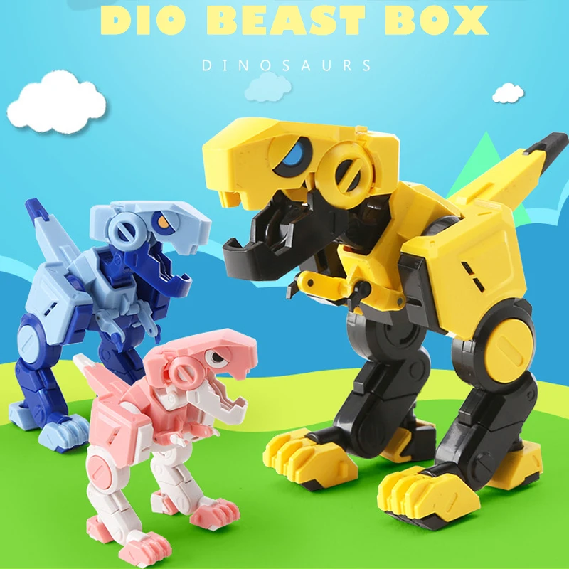 

Деформируемые динозавры T Rex, экшн-фигурки, игра, Парк Юрского периода, магический куб, коробка, креативные развивающие игрушки, 3 цвета для де...