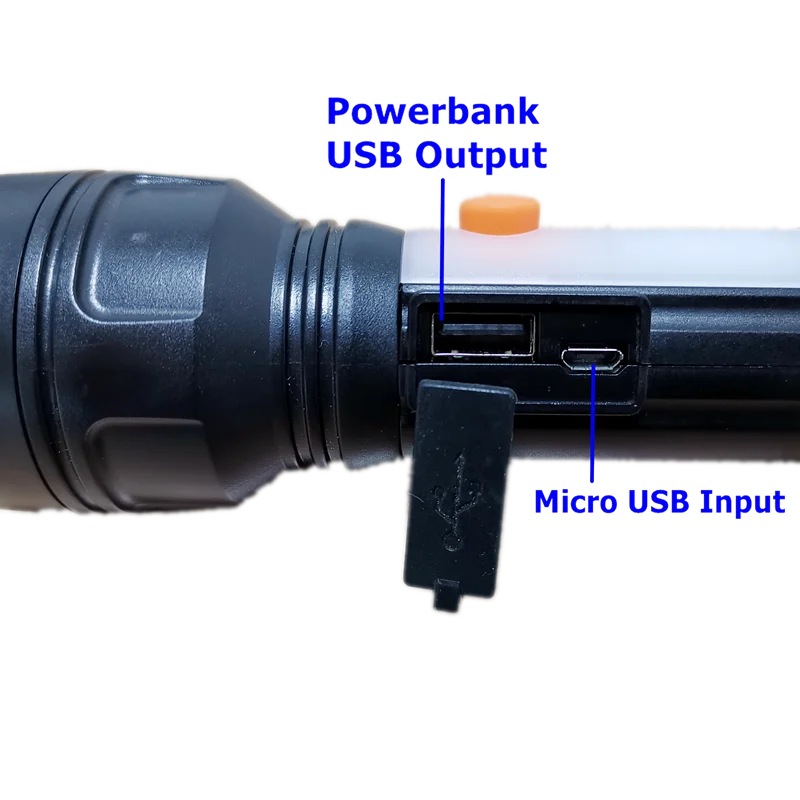 Светодиодный фонарик Mingray с магнитом перезаряжаемый через USB 3 Вт|Фонарики и