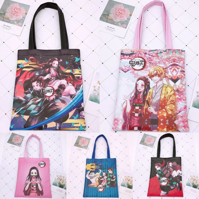 

Сумка-тоут с мультяшным аниме дьявольским лезвием из ПУ кожи