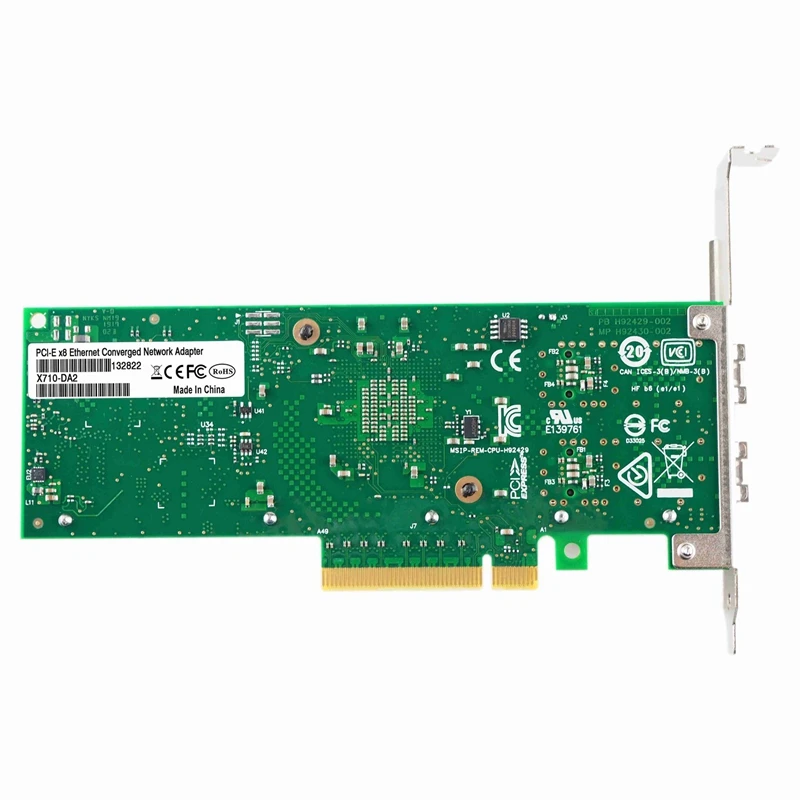 Сетевая карта 10 Гб PCI E NIC для X710 DA2 с чипом Intel двойной SFP + порт адаптер Express Ethernet Lan