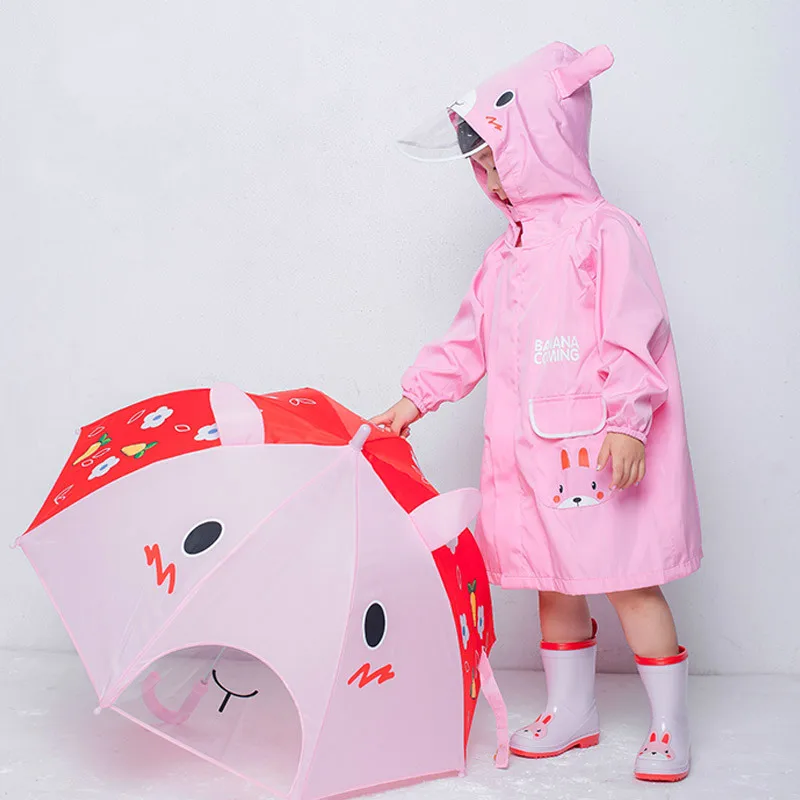 

Waterproof Children's Raincoat Poncho Outdoor Girl Pink Raincoat Boy Travel Capa De Chuva Hooded Raincoat for Kids DD60YY