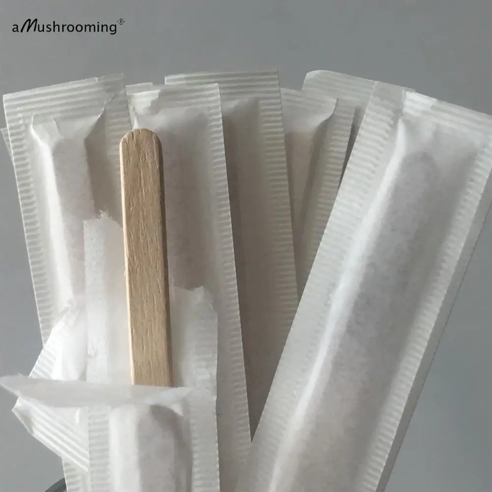 Деревянные палочки для перемешивания кофе в одноразовой бумажной упаковке 7 5