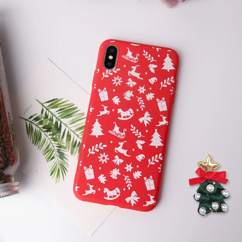 ZNP силиконовый чехол для iphone 11 Pro 6 6s 7 8 Plus чехол для телефона Санта Клаус Рождество для iphone X XS Max XR 11 ТПУ мягкий чехол - Цвет: Pattern 1