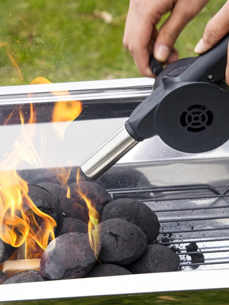 Новый Уличный вентилятор для барбекю воздуходувка с ручкой портативный и гриля