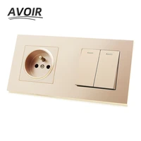 avoir fr standard plug wall socket 1 2 3 4 gang button light switch double wall socket switch power outlet 172mm86mm