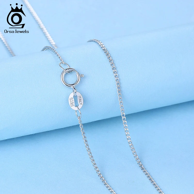 ORSA JEWELS итальянское ожерелье из стерлингового серебра 925 пробы с боковой цепочкой