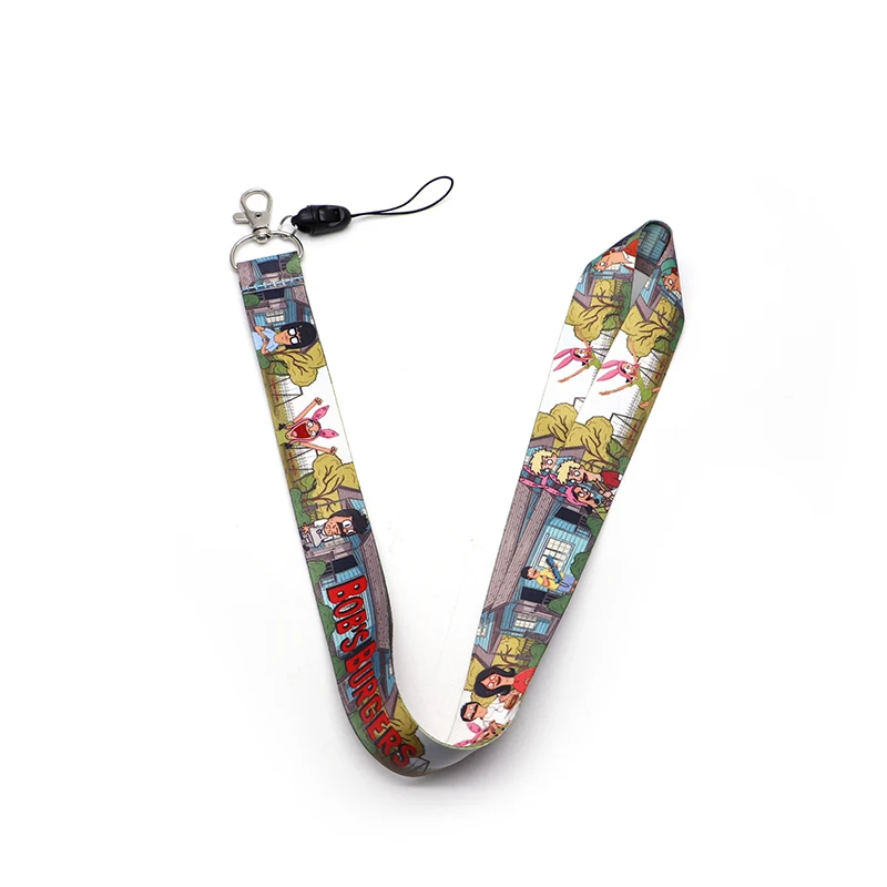 Боб мультфильм шнур ID держатель акварель ткань шнурки Мобильный телефон значка