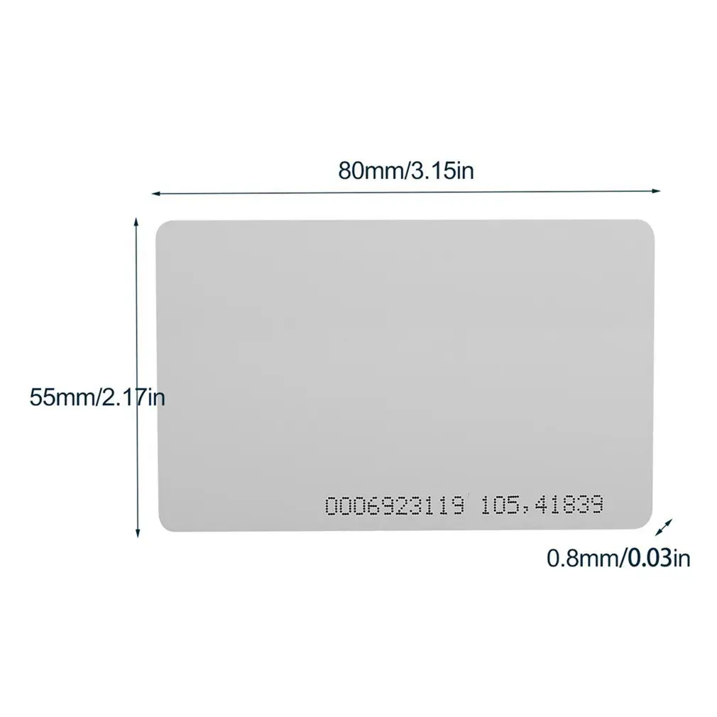 

125Khz smart ID card Id white card ID thin card Tk4100 white card attendance smart ID thin card 10 piece set custom logo