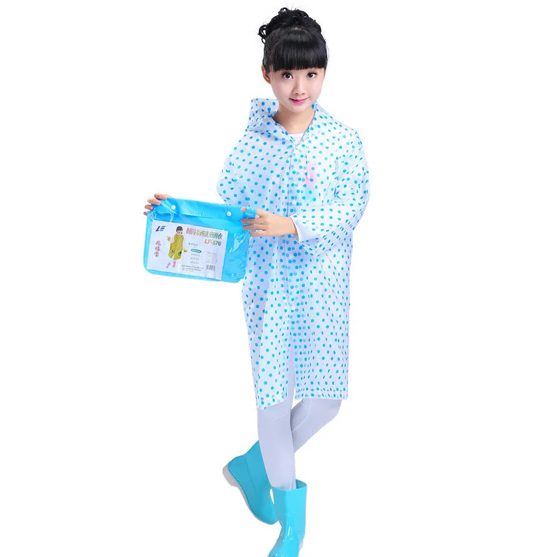 Дождевик-пончо Детский прозрачный водонепроницаемый | Дом и сад