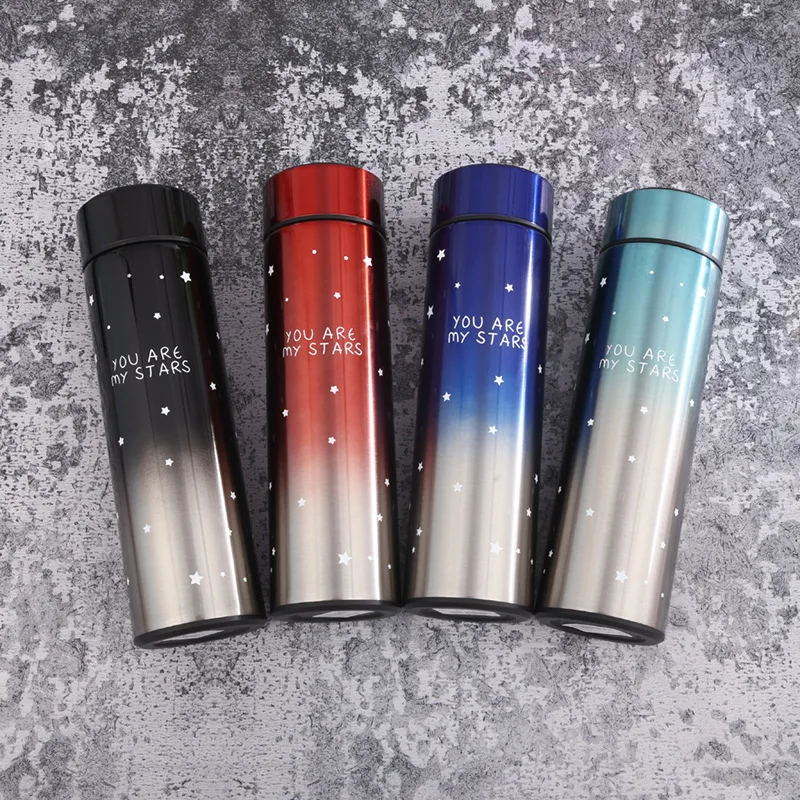 500 мл модные бутылка термос из нержавеющей стали Творческий вакуумная фляга