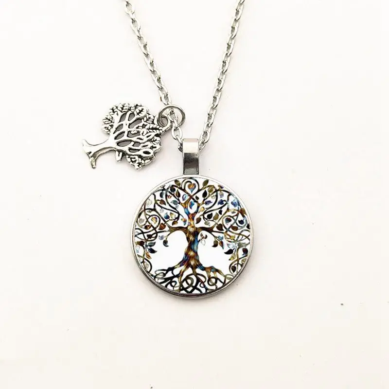 1 шт. новейшее массивное Ожерелье Древо жизни художественное фото стеклянный