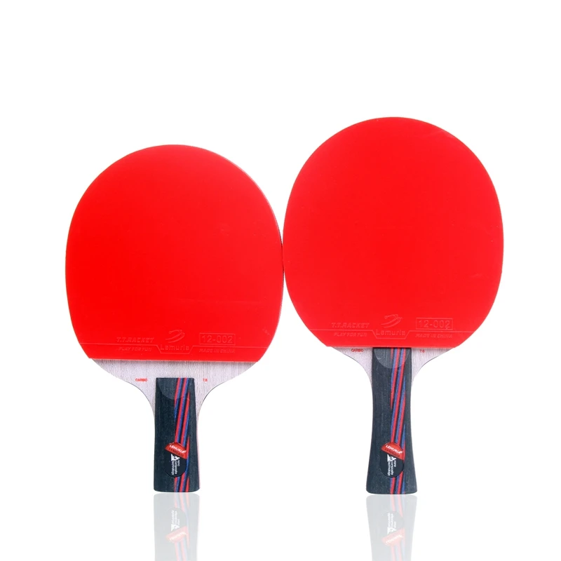 

Lemuria Professional Carbon Fiber Table Tennis Racket Double Face Pimples-in Rubber 2.15MM Sponge FL Or CS Handle Ping Pong Bat