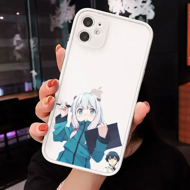 

Anime eromangasensei cute girl Phone Cases Matte For iPhone 12 Mini 11 Pro XR XS Max 7 8 Plus X Hard PC Back Cover