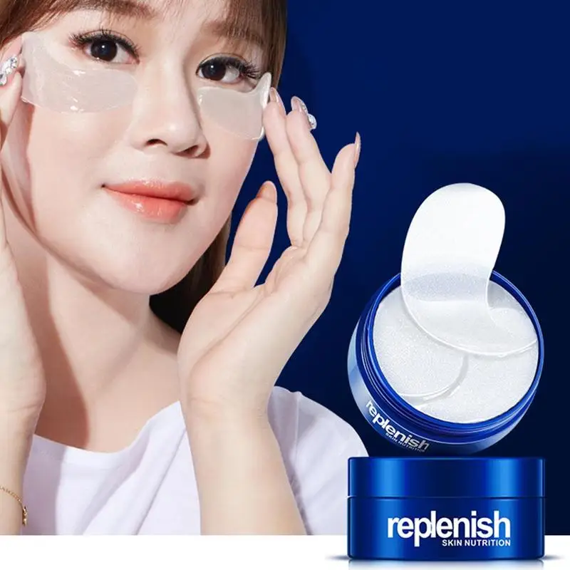 Золотая кристальная маска для глаз 60 шт. Коллагеновые патчи против морщин Уход за