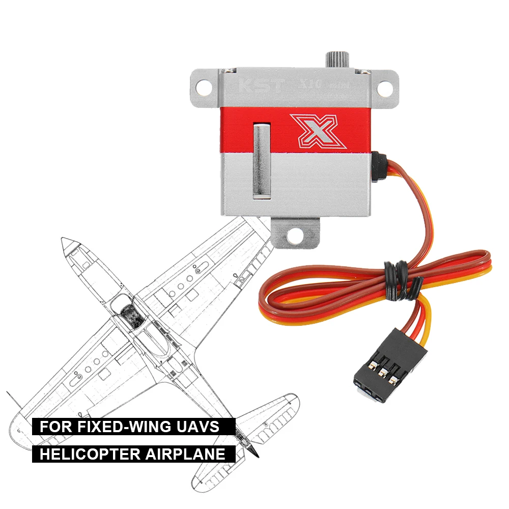 KST X10 Mini Torque 10 кг микро Цифровой Металлический Шестеренчатый планер сервомотор