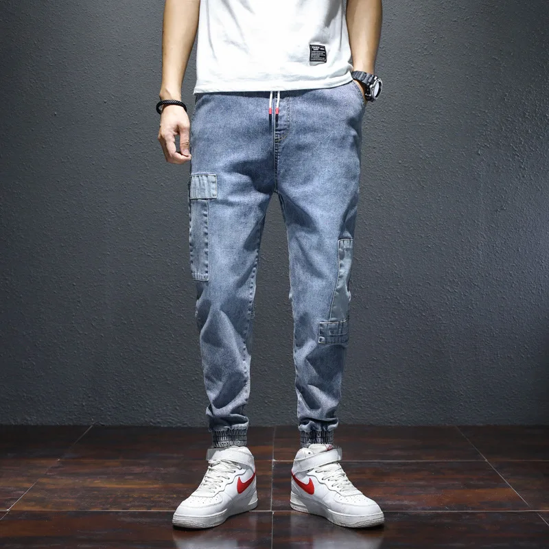 

Spring and autumn tooling jeans men's fashion brand loose legged men's casual Korean fashion Harem Pants long pants