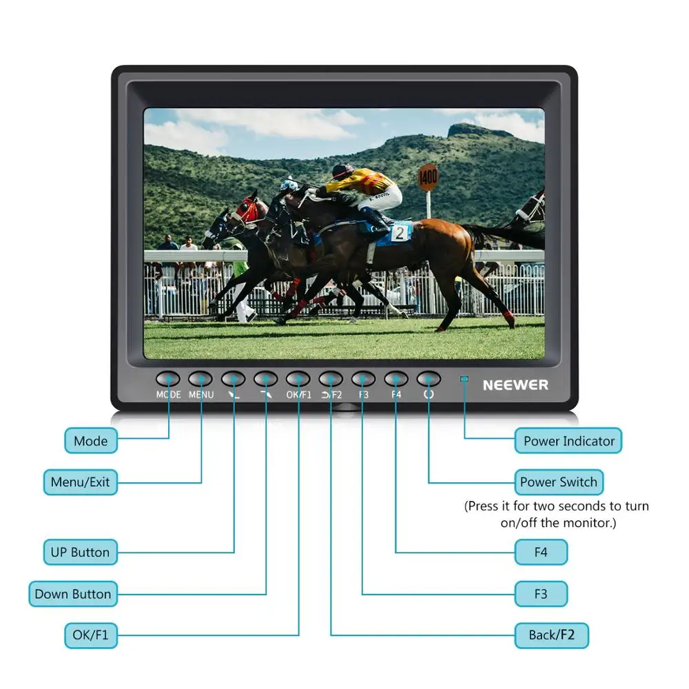 Полевой монитор Neewer F200 экран 7 дюймов 1080P Full HD 1920x1200 IPS 4K HDMI вход гистограмма +
