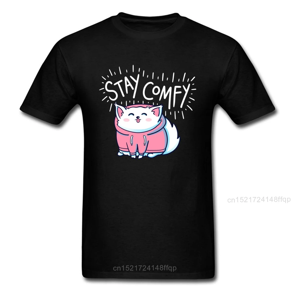 Футболки из чистого хлопка Мужская футболка удобная с кошкой семейный