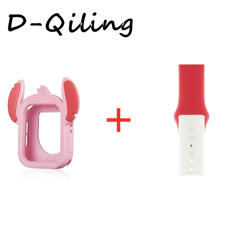 

Cute Stitch silicone strap for apple watch band 44mm 40mm for iwatch band4 5 Replaceable Accessories