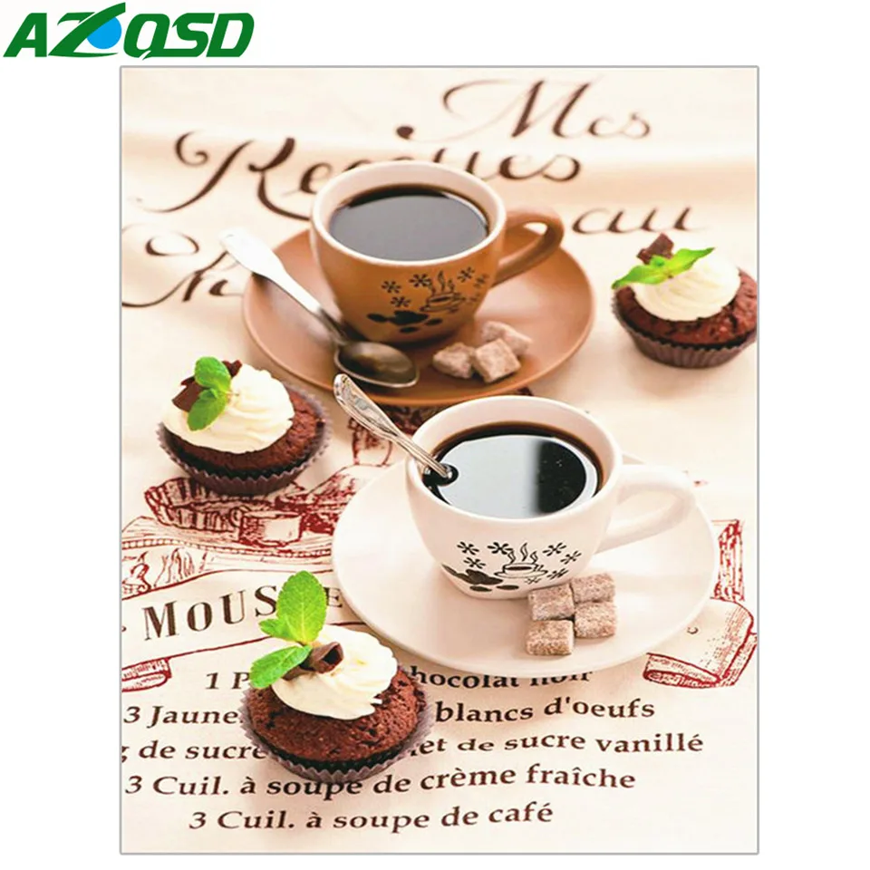 AZQSD алмазная вышивка кофе крестиком рукоделие мозаика полная выкладка
