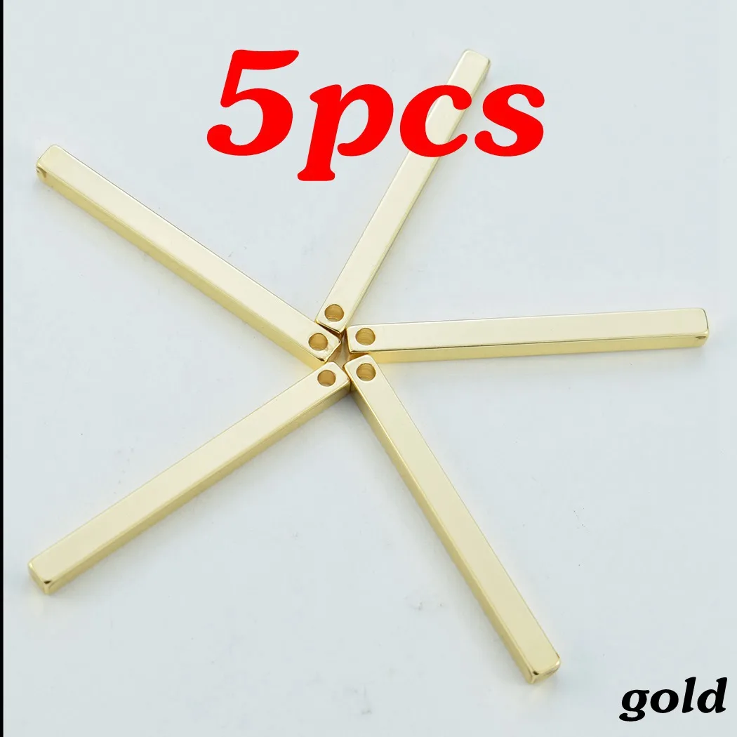 

5pcs/set Stainless Steel Blank DIY Necklace Keychain G / S Color Metal Handmade Engraved Pendant Jewelry Supplies Wholesale