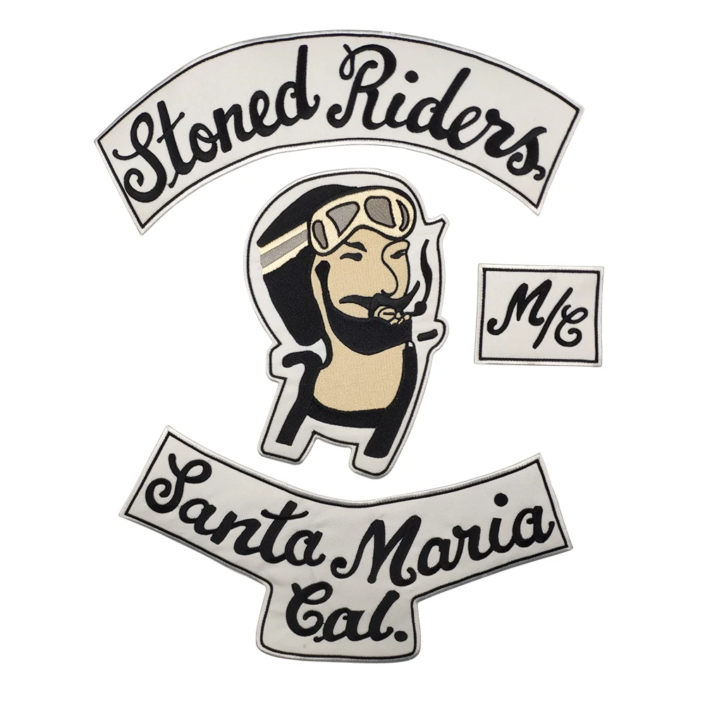 Нашивка С Вышивкой Stoned Rider MC приклеивающаяся утюгом нашивка для одежды крутая