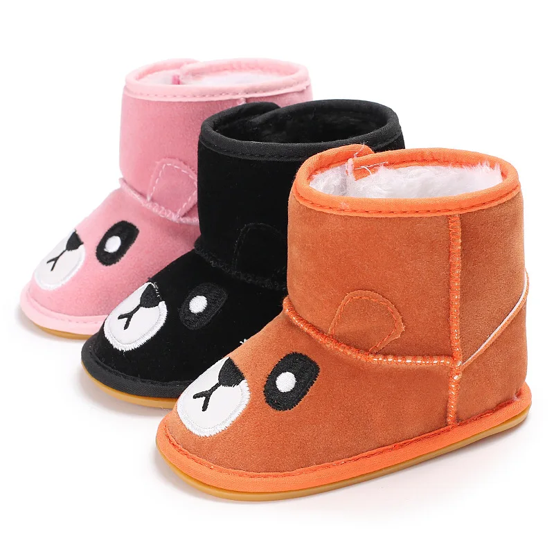 Baby Snow Boots Girls Boys Shoes Soft Sole 0-18 months Anti-Slip Warm Winter Infant Prewalker Toddler Booties Socks