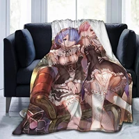 rezero starting life in another world anime throw blanket ultra soft micro fleece blanketlight weight warm bed blanket